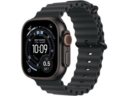 Apple Watch Ultra 3 49mm Černý titan s černým oceánským řemínkem