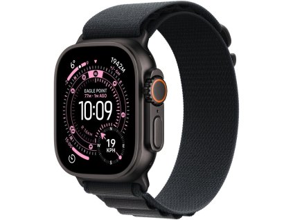 Apple Watch Ultra 3 49mm Černý titan s černým alpským tahem - S