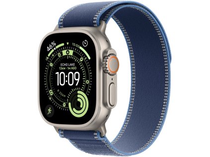 Apple Watch Ultra 3 49mm Přírodní titan s modrým trailovým tahem - S/M