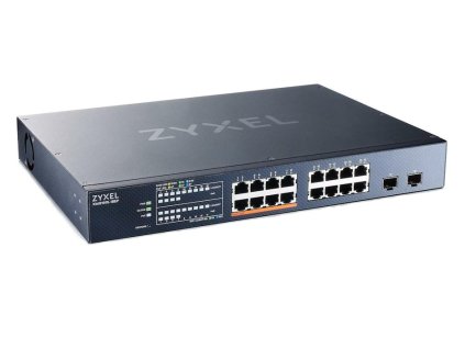 Zyxel XMG1915-18EP, 16-port 2.5GbE, 2 SFP+, 8 x PoE++ 180W  Smart Switch, hybird mode, standalone or NebulaFlex Cloud