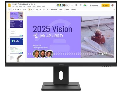 Lenovo E27Q-40/ 27"/ IPS/ 2560x1440/ 16:9/ 350cd/m2/ 1500:1/ 4ms/ HDMI/ DP/ USB/ LAN/ PIVOT
