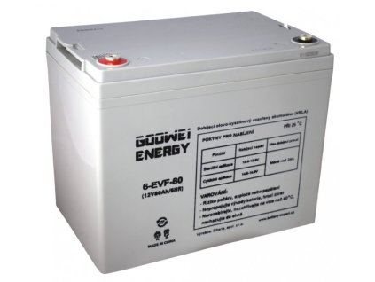 POŠKOZENÝ OBAL - GOOWEI ENERGY Pb trakční záložní akumulátor VRLA GEL 12V/80Ah (6-EVF-80)