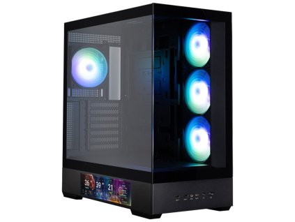 Zalman skříň P40 DS / ATX / 4x120mm ARGB fan / 2xUSB 3.0 / USB-C / displej / panoramatická / černá