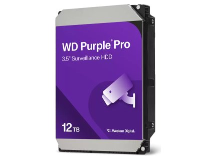 WD PURPLE PRO 12TB / WD122PURP / SATA 6Gb/s / Interní 3,5"/ 7200 rpm / 512MB