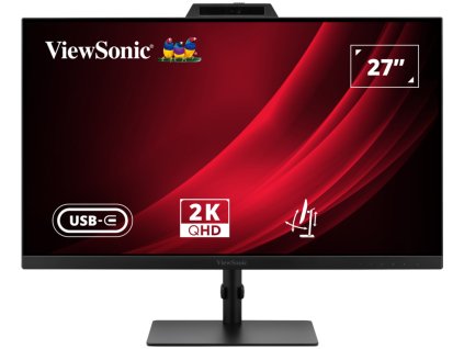 ViewSonic VG2741V-2K 27" QHD SuperClear® IPS/120Hz/ HDMI, DP, 5MP Webcam, microphone, USB, USB-C 15W, repro