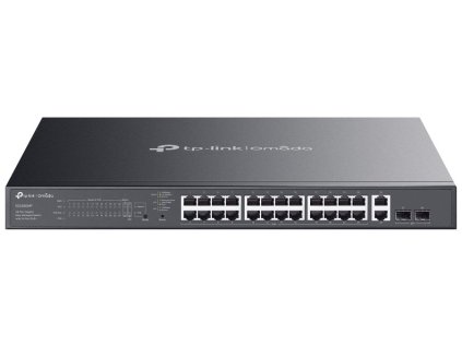 TP-Link ES228GMP, Omada 28-Port Gigabit Easy Managed Switch, 2x GLAN, 24x GLAN PoE+, 2x SFP, 384W PoE budget, 1U