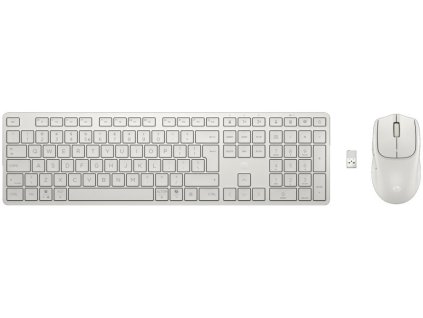 HP Bezdrátová klávesnice a myš HP 495C Multi-Device Dual-Mode CZ - bílá