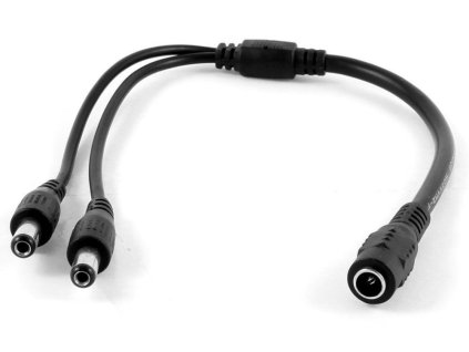 XtendLan Napájecí kabel/splitter 1 na 2, jack 2,1mm, průměr kabelu 1mm/0,3mm