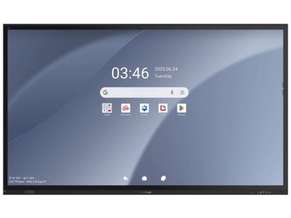 ViewSonic Flat Touch Display IFP8663-1C/86"  4K UHD,50 multi-point PCAP,9H,450nits, 16G RAM/128G,HDMI,DP,USB,RJ45, RS232