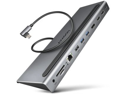 AXAGON multi USB-C hub 11in1 / HMC-4KX3 / 2x HDMI / 1x DP / PD100W / 1xUSB-C / 3x USB-A / kabel 40cm