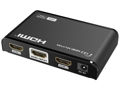 PremiumCord HDMI 2.0 splitter 1-2 porty, 4K/60Hz, FULL HD, 3D, HDR, EDID management