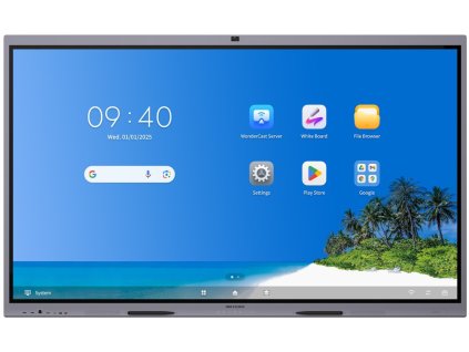 HIKVISION IFP 75"  4K, 8GB/128GB storage, 400 nit, 50 points, Android 14, USB, HDMI, Wifi ,BT,  EDLA, kamera, mikrofon