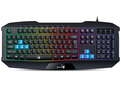 GENIUS GX GAMING Scorpion K215/ Herní drátová klávesnice/ podsvícená/ USB/ Copilot/ černá/ CZ+SK layout