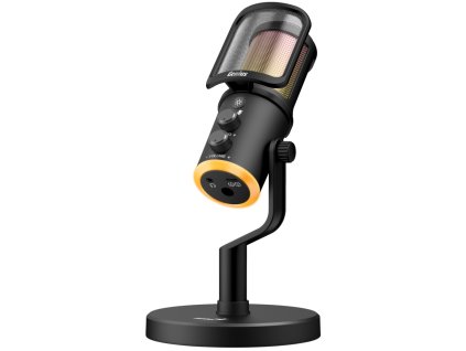 GENIUS streamovací mikrofon MIC-S400U/ USB-C/ USB/ černý