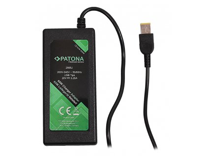 PATONA napájecí adaptér k ntb/ 20V/3,25A 65W/ Slim tip IBM/LENOVO PREMIUM/ délka kabelu 2,5 m