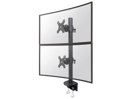 Neomounts FPMA-D960DVBLACKPLUS/Držák zakřiv. displeje/na stůl/17-49"/svorka/VESA 100X100/nosn. 2x15kg/2 displeje vert./č