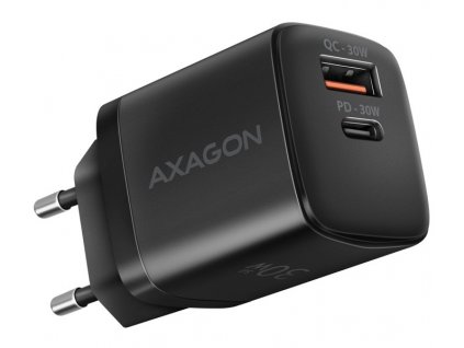 AXAGON nabíječka do sítě / ACU-PQ30 / 1x USB-C / 1x USB-A / PD3.0/QC4/PPS/AFC/Apple / 30W