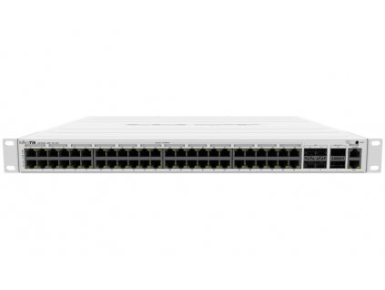 MikroTik CRS354-48P-4S+2Q+RM, 48x GbE PoE/PoE+, 4x 10 Gbps SFP+, 2x 40 Gbps QSFP+, 1x PSU, 1U, L5 (PoE budget 800W)
