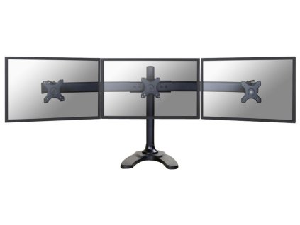 Neomounts FPMA-D700DD3/Držák displeje/na stůl/10-27"/stojan+průchodka/VESA 100X100/nosn. 3x8kg/3 displeje/černý
