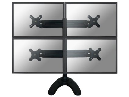 Neomounts FPMA-D700DD4/Držák displeje/na stůl/19-30"/stojan+průchodka/VESA 100X100/nosn. 4x8kg/4 displeje/černý