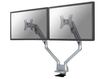 Neomounts FPMA-D750DSILVER/Držák displeje/na stůl/10-32"/svorka+průchodka/VESA 100X100/plyn. píst/nosn.2x8kg/2 displeje/