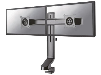 Neomounts FPMA-D860DBLACK /Držák displeje/na stůl/10-27"/svorka+průchodka/VESA 100X100/nosn.2x7kg/2 displeje/černý