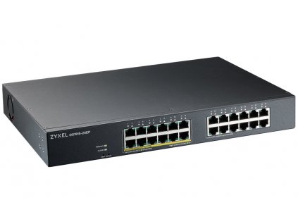 ZyXEL GS1915-24EP, 24-port GbE, 12 port PoE, 130 Watt 802.3at, rackmount, Smart hybrid mode Switch, standalone or Nebula