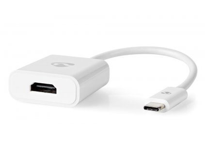 NEDIS redukční kabel s adaptérem/ USB-C zástrčka – HDMI zásuvka/ bílý/ blistr/ 20cm