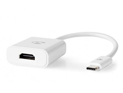 NEDIS redukční kabel s adaptérem/ USB-C zástrčka – HDMI zásuvka/ bílý/ plastový sáček/ 20cm
