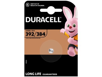 Duracell silver-oxide knoflíková baterie 392/384/SR41 1ks