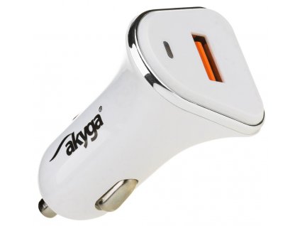 TRX Akyga AK-CH-07 USB nabíječka do auta 3A/ 15W/ Quick Charge 3.0/ bílá