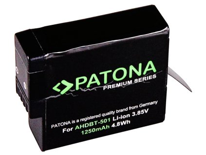 PATONA baterie pro digitální kameru GoPro Hero 5/Hero 6/Hero/Hero7 20018 AABAT-001 1250mAh Li-Ion Premium
