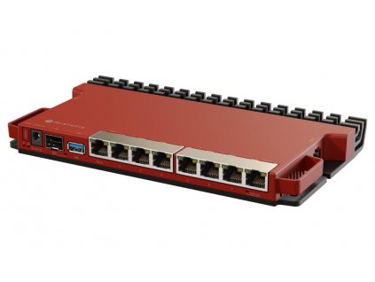 MikroTik L009UiGS-RM, ARM CPU, 512MB RAM, 8x GbE, PoE in/out, SFP, USB 3.0, L5