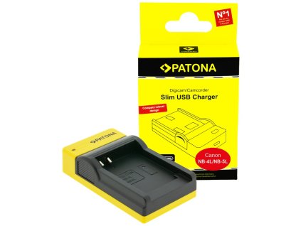 PATONA nabíječka Foto Canon NB-4L/NB-5L slim, USB