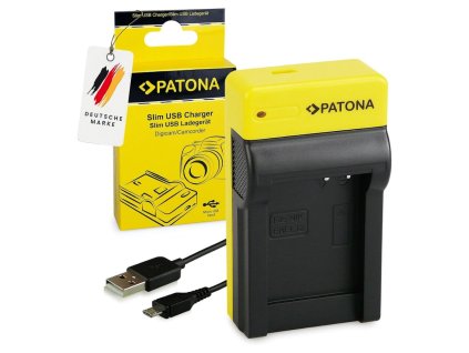 PATONA nabíječka Foto Nikon EN-EL12/NP-FM500H slim, USB