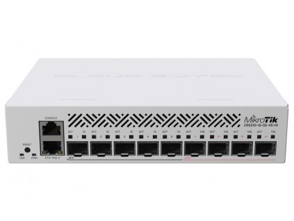 MikroTik Cloud Router Switch CRS310-1G-5S-4S+IN, 800MHz CPU, 256MB RAM, 5xSFP, 4xSFP+, 1x GbE, LCD, vč. L5 licence