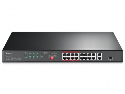 TP-Link TL-SG1218P 16-Port 10/100Mbps + 2-Port Gigabit Rackmount Switch with 16-Port PoE+