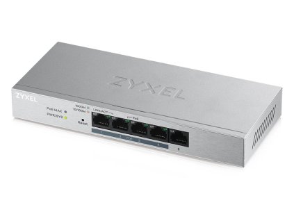 ZyXEL GS1200-5HPv2 Web Smart switch   5x Gigabit metal, 4x PoE (802.3at, 30W), PoE Power budget 60