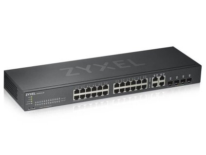 Zyxel GS1920-24v2, 28-port Gigabit WebManaged switch: 24x Gigabit metal +  4x Gigabit combo (metal/SFP), IPv6