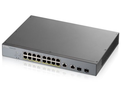 Zyxel GS1350-18HP 18 Port smart managed CCTV PoE switch, long range, 250W, 16x GbE, 2x combo RJ45/SFP