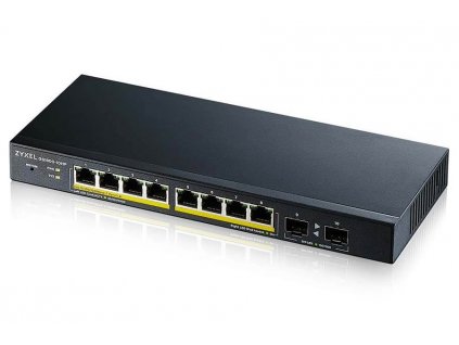 Zyxel GS1900-10HP v2 10-port Desktop Gigabit Web Smart switch: 8x Gigabit metal + 2x SFP, IPv6, 802.3az (Green), PoE
