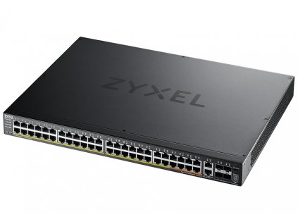 ZyXEL XGS2220-54HP, L3 Access Switch, 600W PoE, 40xPoE+/10xPoE++, 48x1G RJ45 2x10mG RJ45, 4x10G SFP+ Uplink, incl. 1 yr