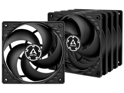 ARCTIC P12 PWM PST sada 5 ks ventilátorů 120mm / PWM / PST / černý