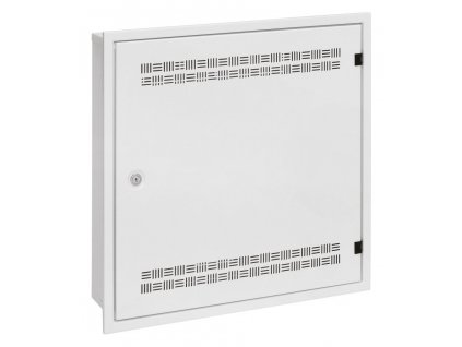 Solarix rozvaděč SOHO LC-18 do zdi s lištami 2U, 4U a 11U, 550x550x150mm, bílá RAL 9003, s rámečkem k zazdění