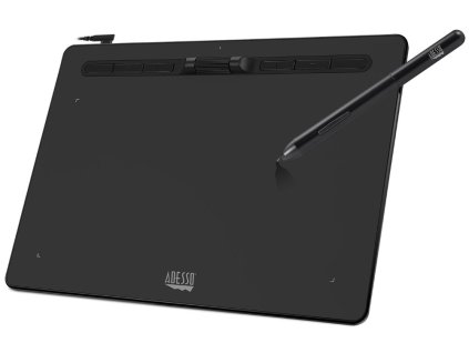 Adesso CYBERTABLET K10/ grafický tablet 10” x 6”/ 8192 úrovní tlaku/ 6 programovatelných tlačítek/ scroll kolečko/ USB-