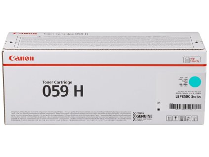 Canon originální vysokokapacitní toner Cartridge 059 H C Toner azurový, LBP852Cx,  kapacita 13 500 stran