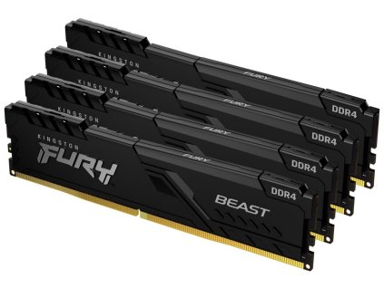 KINGSTON FURY Beast Black 64GB DDR4 3600MT/s / CL18 / DIMM KIT 4x 16GB