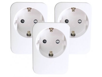 IMMAX NEO LITE SMART sada 3x chytrá vnitřní zásuvka v2/ bez kolíku (typ F)/ Wi-Fi/ Google Assistant/ Amazon Alexa/ TUYA