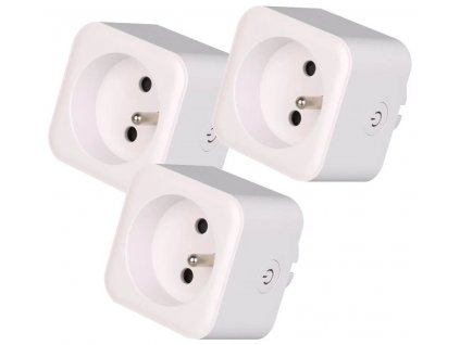 IMMAX NEO LITE SMART sada 3x chytrá vnitřní zásuvka v2/ s kolíkem (typ E)/ Wi-Fi/ Google Assistant/ Amazon Alexa/ TUYA