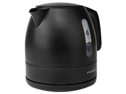 NEDIS rychlovarná konvice KAWK300EBK/ objem 1 l/ otáčení o 360°/ skryté topné těleso/ spotřeba 2150 W/ plast/ černá